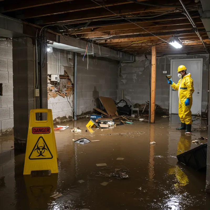 Flooded Basement Electrical Hazard in Rio Grande County, CO Property