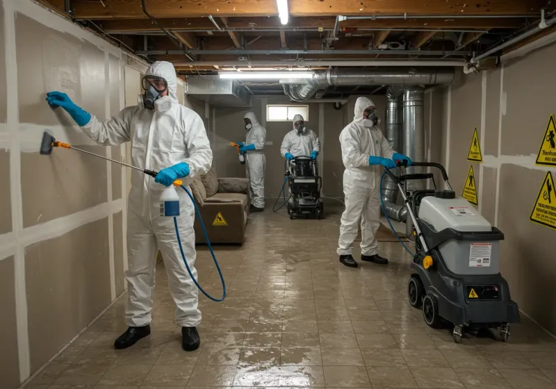 Basement Moisture Removal and Structural Drying process in Rio Grande County, CO